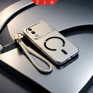 Case For vivo Y31 5G Y21D 4G Phone Case New designed open tail magnetic suction ring shockproof silv