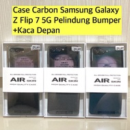 Samsung Galaxy Z Flip 7 5G Carbon Case Bumper + Windshield Protector / Casing z flip 7 5G / z flip7