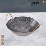 22cm/28cm Korean Non-Stick Pan | Honeycomb Stainless Steel Wok | Non-Stick Frying Pan Multi-Layer Co