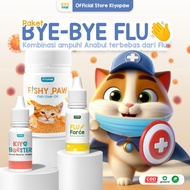 KIYOPAW Paket Bundling Vitamin Obat Flu Demam Kucing Obat Batuk Kucing Vitamin Nafsu Makan Kucing BY