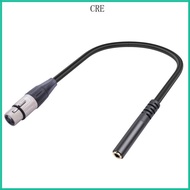 CRE XLR 3-Pin Female to 1 8 Inch Male Balanced XLR to 3 5mm TRS Cable 30CM