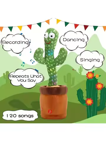 1pc-Dancing Talking Cactus Toys For Baby Boys And Girls, Singing Mimicking Recording Repeating What 