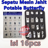 Sepatu Jahit Variasi / Aksesoris Ekstra Mesin Jahit Portable Butterfly