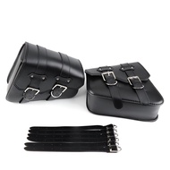 4Pcs Universal Motorcycle Bags PU Leather Saddle Bag for Sportster XL883 XL1200 Cruiser Side Storage Tool Pouche