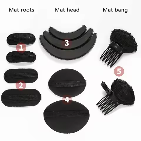 8Pcs Hair Fluffy Sponge Hair Base Styling Insert Tool Hair Puff Sponge Clip