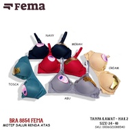 FEMA Official Shop Ecer 1 pcs Bh Bra 8854 Motif Salur Renda Import