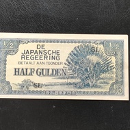L - 67 Uang Lama Jepang di Indonesia 1/2 Gulden Tahun 1942
