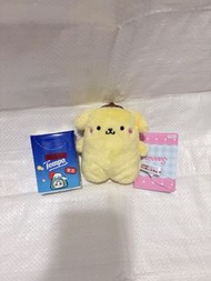 布甸狗肥嘟嘟排排企款毛公仔掛件掛飾吊飾 domi friends 布丁狗 pompompurin 日版 Sanrio FURyu 景品 2025 現貨