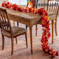OCEANMAPDZ Artificial Maple Garland, Realistic Silk Maple Leaves Red Autumn Maple Leaves, Hanging Vi