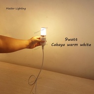 CAHAYA 9 watt premium led candle bulb, warm white light, e14 e27 fitting