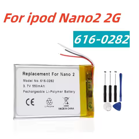 616-0283 Battery 616-0282 For ipod Nano2 2G 2nd Generation MP3 Li-Polymer Rechargeable Nano 2 Batter