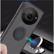 Sharp Aquos R8 Pro SH-51D Case Fashion TPU Soft Silicon Metal Finger Ring Holder Cover Shockproof Pr