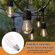 r9l667-24 Pack 3V LED S14 Replacement Light Bulbs Shatterproof Outdoor Solar String Light Bulbs Warm
