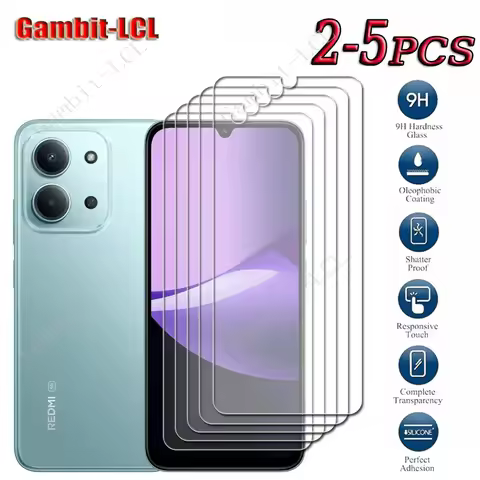 2-5PCS 9H HD Tempered Glass For Xiaomi Redmi 15C 4G 5G ON Redmi15C Poco C85 PocoC85 Screen Protector