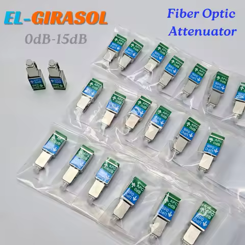 5pcs Attenuator SC APC UPC 0Db Fiber Optic Attenuator Single-Mode Converter Connector Female 9/125 F