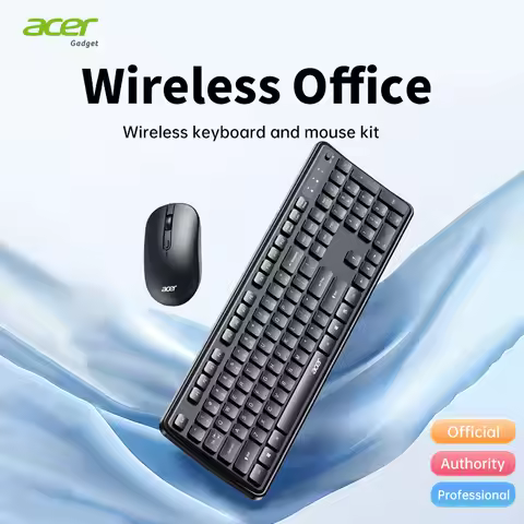 Acer OCC317 wireless mouse and keyboard combo, 2.4GHz, with USB receiver, quiet typing, suitable for