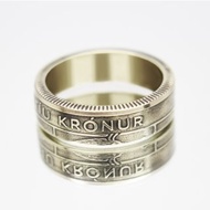 冰島硬幣戒指 50 克朗 1981-2011 冰島硬幣項鍊硬幣戒指女