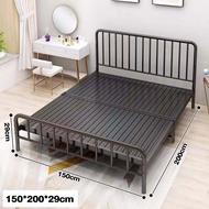 WD เตียงเหล็ก 3.5/4/5/ ฟุต เตียงนอน โครงเตียงเหล็ก เหล็กกลม โครงเตียงแข็งแรง เตียงสไตล์โมเดิร์น สามารถใช้ได้อย่างน้อย 20 ปี bed