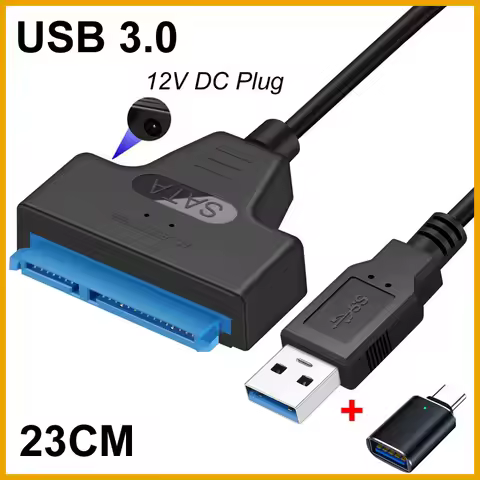 SATA to USB Cable USB 3.0 /Type-C to SATA III Hard Driver Adapter for 2.5" HDD/SSD SATA III Hard Dis