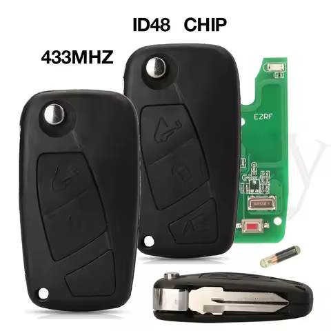 jingyuqin 2/3 BTNs 433 Mhz ID48 Chip Flip Folding Remote Car Key For Iveco Daily 2006 6007 2008 2009