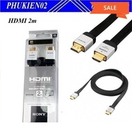2m HDMI cable supports fullHD 3D quality supporting 3D technology, Blue-ray Disc, Playstation - Genu
