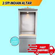 eHauz 2.5FT Indian Altar with LED Lighting & Storage Cabinet | Pooja Mandir Full Plywood Kalasam
