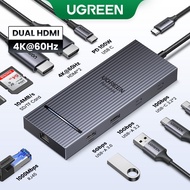 UGREEN 10Gbps Dual HDMI  7-in-1 Hub 4K@60hz Type C to HDMI USB3.2 Gen2 10Gbps 2xUSB-C 3.210Gbps 2xUS