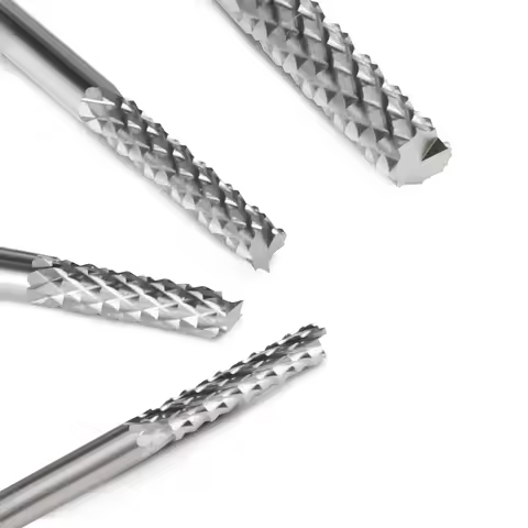 5Pcs Corn Milling Cutter for Fiberglass Board Gypsum Board Cement Board CNC Tools PCB Router Bit 3.1