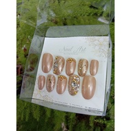 3D wedding fake nails simple nail art/