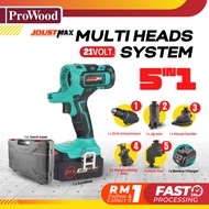 Joustmax Lino 5 In 1 Multi Head Cordless Combo Set Drill Attachment Jig Saw Multi Tool Mouse Sander 