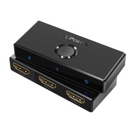 HDMI Switch 4K 60Hz, PORTTA Bi-Directional HDMI Splitter 1 in 2 Out, HDMI 2.0 Switch 2 in 1 Out Hub 