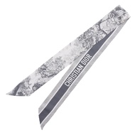 二手 Christian Dior Mitza Toile de Jouy SauvageRIBON圍巾，15JOU106I602，絲綢，灰色，女士