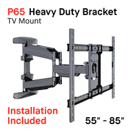 Installation included Bracket P65 With Install / Heavy Duty 55" - 85" TV Wall Mount / North Bayou NB / Full Motion / Local Seller / Fast Delivery / Fit Prism TV / Fit all brand with VESA / Swivel Mount / Full Swivel / Double Arm / Wall Mount