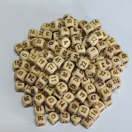 Six-Sided Carving Digital Dice Wooden Dice Single-Sided Carving Dice Catching Dice diy Dice Sieve Di