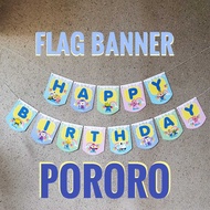 Pororo Flag Banner Bunting Happy Birthday Party Decoration Birthday Decoration Backdrop Banner
