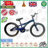 Raleigh Junior BMX Bike 20" Inch Bicycle With Single Speed / Blue , Brown , Dark Grey , Pink