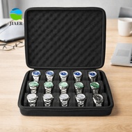 JIAER Watch Storage Box, Hard Shell 8/ 15 Slot Watch Display Box, Case Box Shockproof Zippered Closu