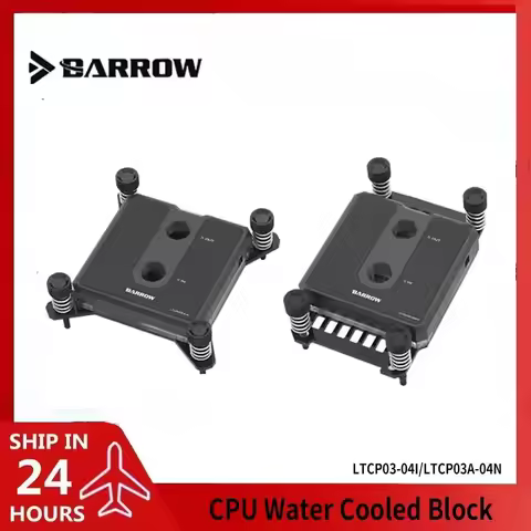 Barrow CPU Watercooler Liquid Cooling Block for LGA115X 1200 1700 AM5 PC Gaming Water Cooling Buildi