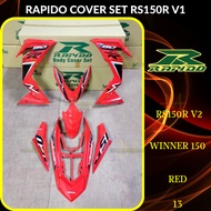 RAPIDO COVER SET RS150R/RS150 V2 V3 WINNER150 (13) RED (STICKER TANAM/AIRBRUSH) COVERSET