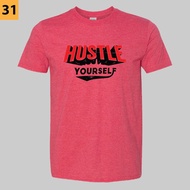 Gildan Premium x Revartees - Graphic Tee Cotton Casual - Tshirt Hustle - Red Heather