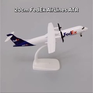 20cm FEDEX AirLines ATR Diecast Metal Fed Ex Express Display Toy Decoration Collection Children's Gi