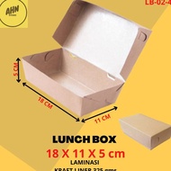 (GP) Kardus Dus Lunch Box Nasi Goreng Bubur Ayam Mie 18x11x5 cm Laminasi