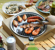 Outdoor/Indoor Portable Camping Stainless Steel Round Barbecue (BBQ) Grilling Tray (Ihawan) Sale