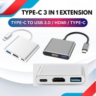 3-in-1 Type-C Expansion Adapter USB 3.0 / HDMI / Type-C to HDMI Converter 3-in-1 USB Type-C Hub ElBa