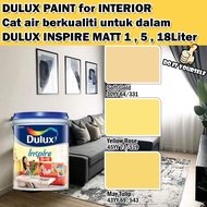 ICI DULUX INSPIRE INTERIOR MATT 18 Liter Soft Gold / Yellow Rose / May Tulip