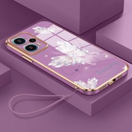 UNGU Casing HP For Xiaomi POCO F5 F4 F4 GT F3 F2 Pro F1 Case Casing Butterfly Purple Pattern Casing 