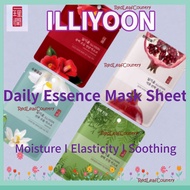 [ILLIYOON] Daily Essence Mask Camellia Oil Nutrition Mask, Lotus Moisture Mask,Pomegranate Elasticity Mask,Cypress Soothing Mask/ Shipping from Korea