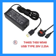 Power Adapter Charger  T440S T450 W540  USB TYPE 20V 2.25A