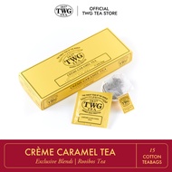 TWG Tea | Crème Caramel Tea | Rooibos Tea Blend | Cotton Teabag Box 15 Teabags / ชา ทีดับเบิ้ลยูจี ชาแดง ครีม คาราเมล ที ชนิดซอง บรรจุ 15 ซอง