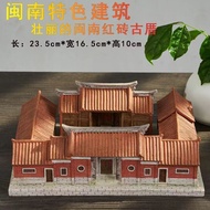 Chinese Creative Living Room Ornaments Red Brick Ancient House Entrance Tv Wine Cabinet Decorations 